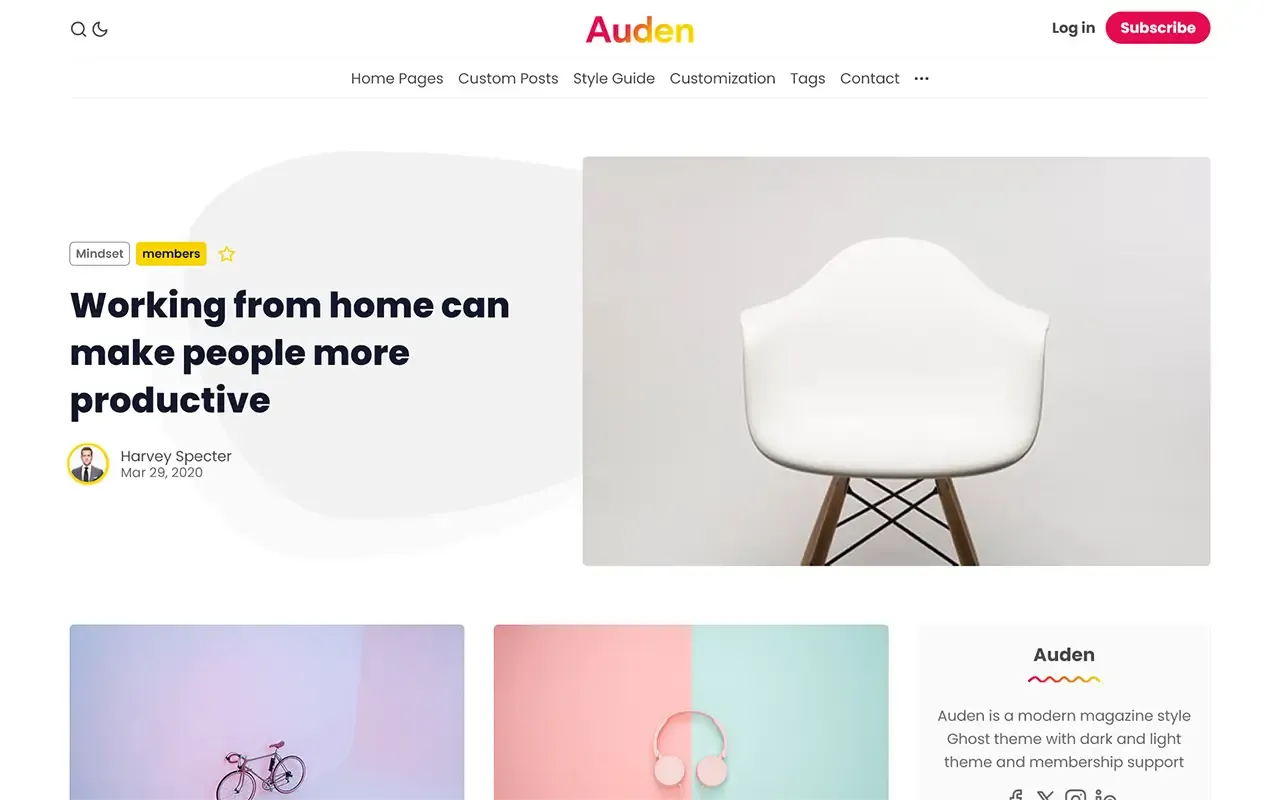 Auden Ghost Theme