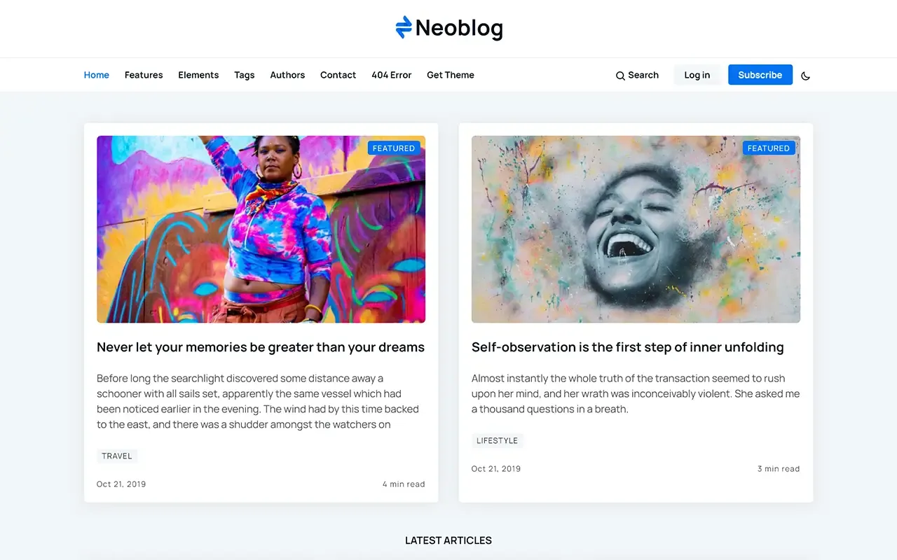 Neoblog Ghost Theme