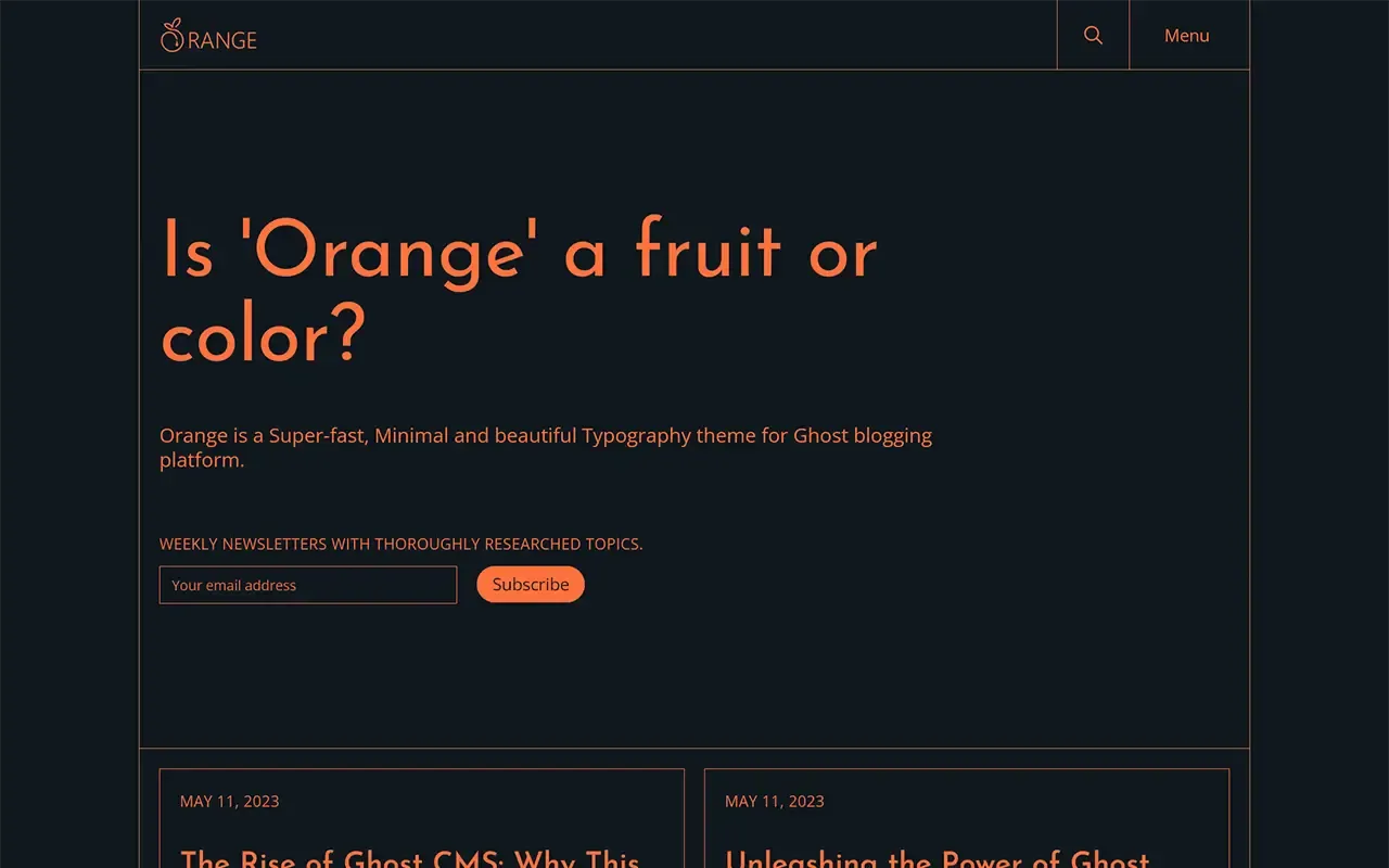 Orange Ghost Theme