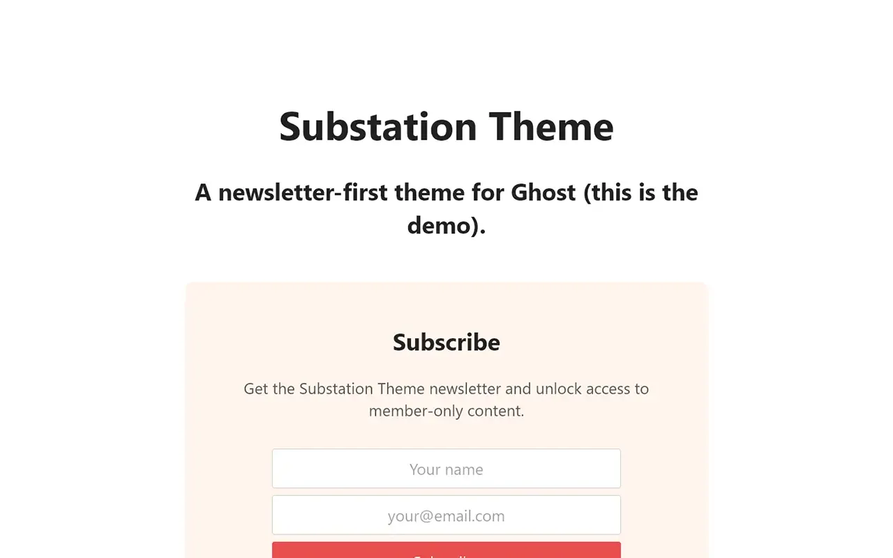 Substation Ghost Theme